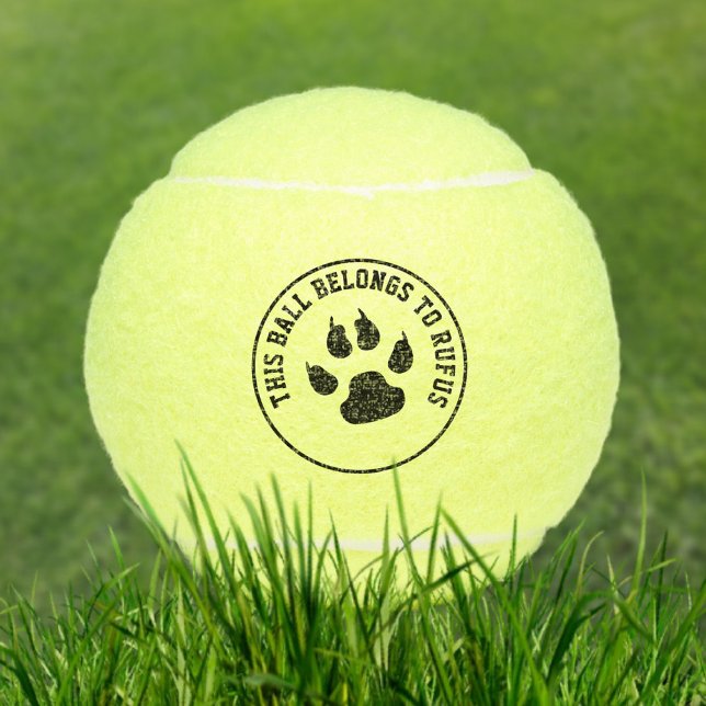 This Ball Belongs To Personalized Dog (This Ball Belongs To Personalized Dog tennis ball. Add dogs name - by Ricaso. Custom made Pet Toys)