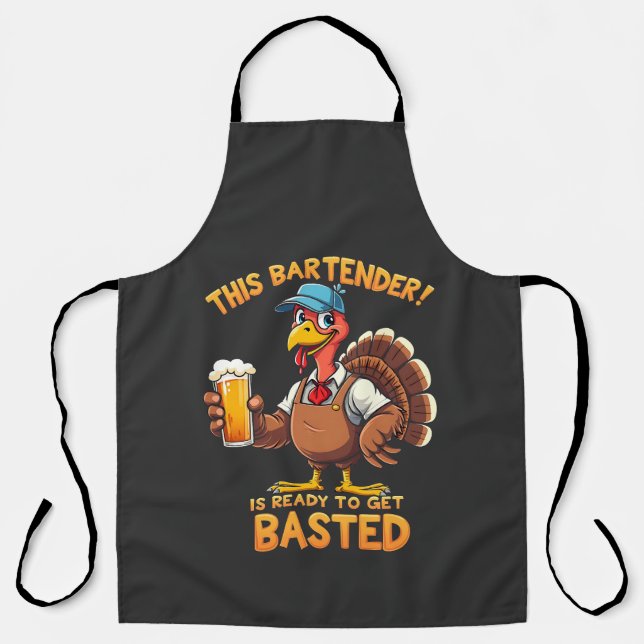This bartender is ready to get blasted apron (Front)
