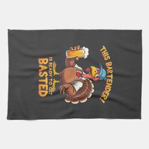 This bartender is ready to get blasted kitchen towel