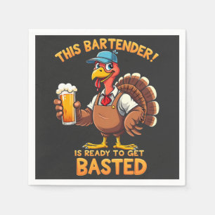 This bartender is ready to get blasted napkin