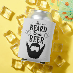 This Beard Needs Beer Funny Gift For Him Can Cooler