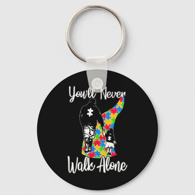 This beautiful design for a father and daughter gr keychain (Front)