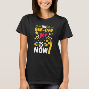 This Bee-Day Boy Is Now 7 7th Birthday Party 7 Yea T-Shirt