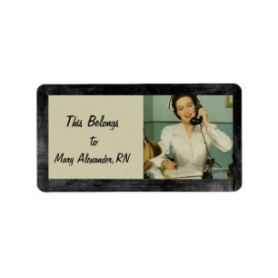 This Belongs to a Cool Nurse Retro Label