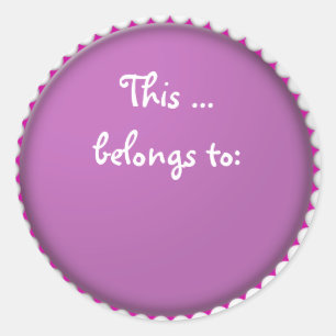 this belongs to classic round sticker