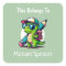 This Belongs To Cute Boys Dinosaur Green