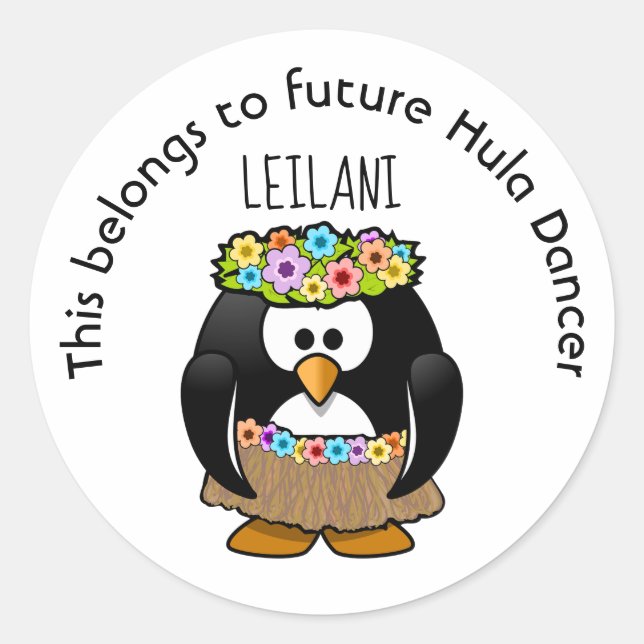 This belongs to future Hula Dancer Classic Round Sticker (Front)