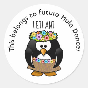 This belongs to future Hula Dancer Classic Round Sticker