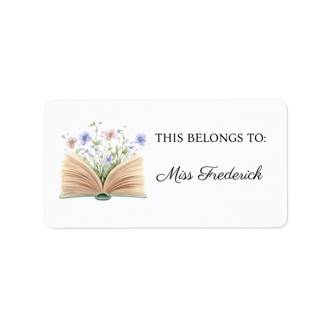 This Belongs to Labels, Teachers Label (Front)