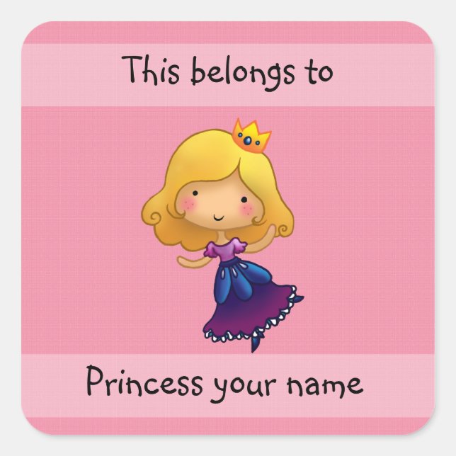 This belongs to princess sticker (Front)