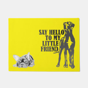 This big and this little Dog Doormat Personalize