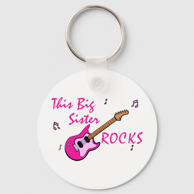 This Big Sister Rocks Keychain (Front)