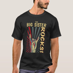 This Big Sister Rocks Vintage Retro Concert 70S 80 T-Shirt
