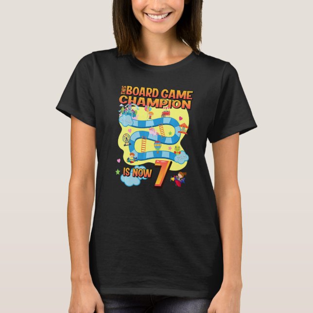 This Board Game Champion Is Now 7 Birthday Party A T-Shirt (Front)