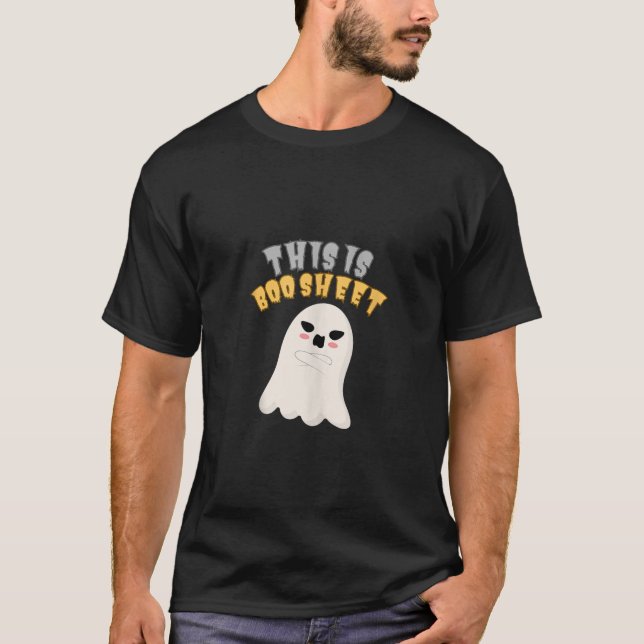 This Boo Sheet Retro Angry Ghost Halloween Men Cos T-Shirt (Front)