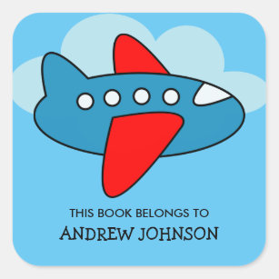 This book belongs to airplane bookplate stickers