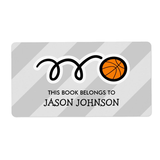 This book belongs to basketball bookplate labels (Front)