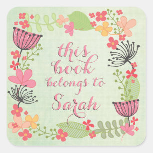 This Book Belongs To Book Name Plate Label Sticker