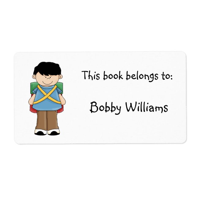 This book belongs to:-Boy (Front)