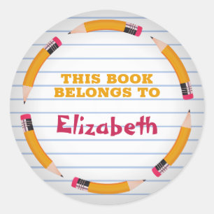 This book belongs to classic round sticker