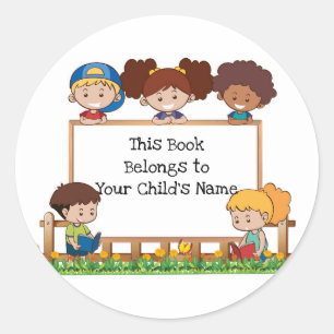 This Book Belongs to Classic Round Sticker