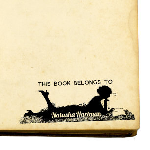 This Book Belongs To Custom Name Chic Personalized Self-inking Stamp