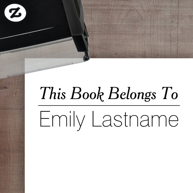 This Book Belongs To - Custom Name with line Self-inking Stamp (Creator Uploaded)
