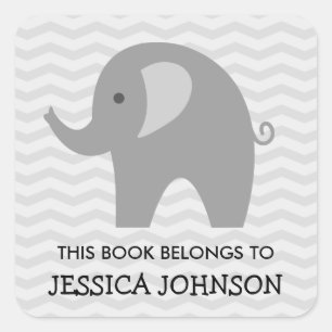 This book belongs to elephant bookplate stickers