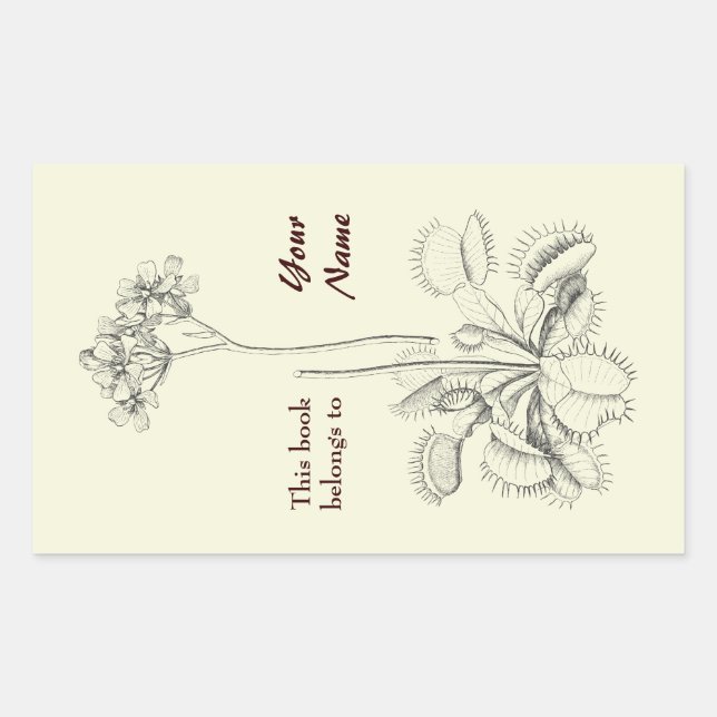 This Book Belongs To Floral Sticker (Front)