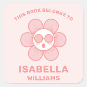 This Book Belongs To Kids Square Sticker