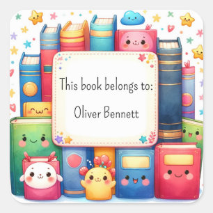 This Book Belongs To Kids Square Sticker