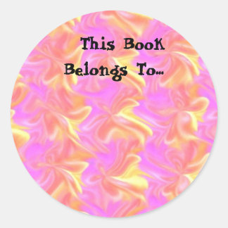 This Book Belongs To...Label Classic Round Sticker