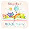 This book belongs to labels, owl sticker bookplate
