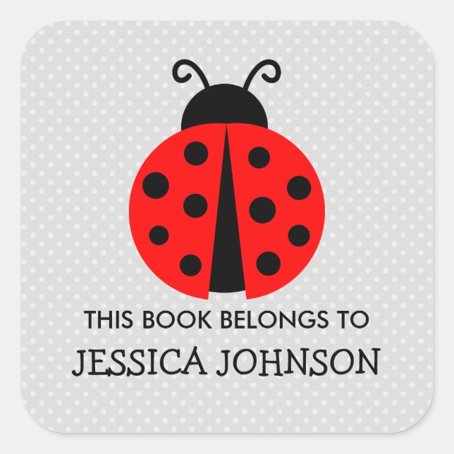 This book belongs to ladybird bookplate stickers (Front)