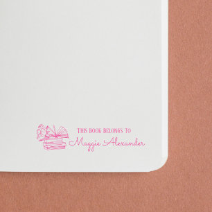 This Book Belongs To Name Bookplate Self-inking Stamp
