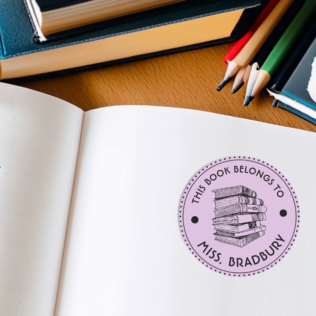 This Book Belongs To Personalized Classic Round Sticker (This Book Belongs To Personalized Classic Round Classic Round Sticker)