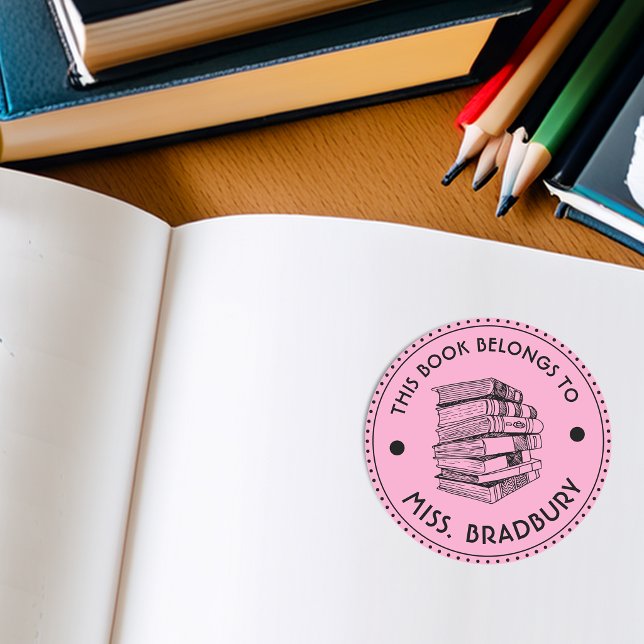 This Book Belongs To Personalized Classic Round Sticker (This Book Belongs To Personalized Classic Round Classic Round Sticker)