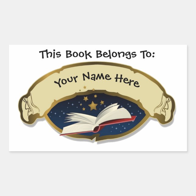 "This Book Belongs To" Personalized Library Labels (Front)