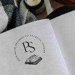 This Book Belongs To Personalized Name Initials Self-inking Stamp<br><div class="desc">THIS BOOK BELONGS TO custom name self-inking stamp is perfect for librarians,  school teachers,  book lovers,  etc. Featuring a hand-drawn illustration of an open book,  round serif typography,  and elegant initials.</div>
