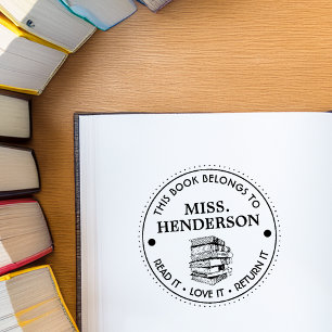 This Book Belongs To Personalized Self-inking Stamp