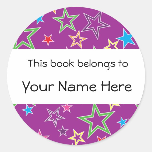 This Book Belongs To Personalized Sticker (Front)