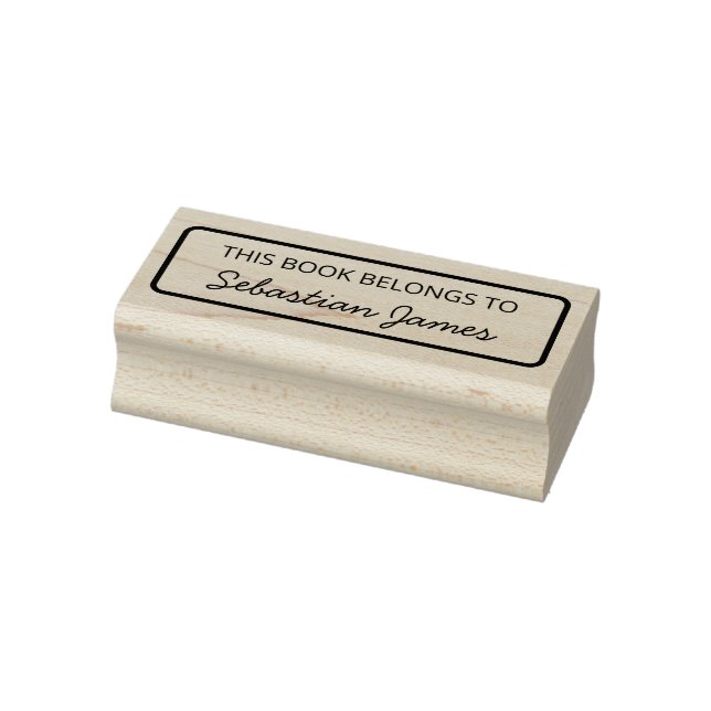 This Book Belongs to Signature Personalized Rubber Stamp (Stamp)
