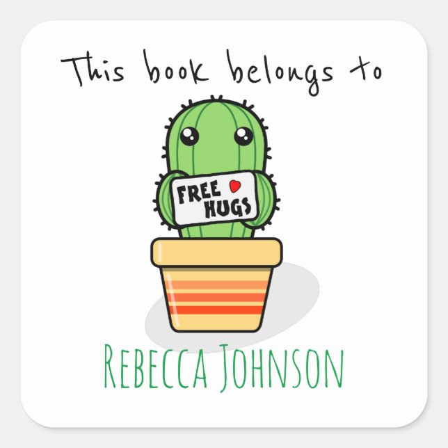 This book belongs to square sticker (Front)