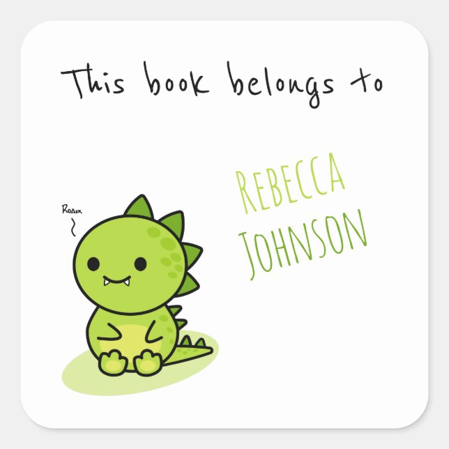 This book belongs to square sticker (Front)