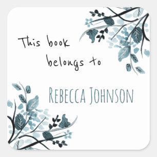 This book belongs to square sticker