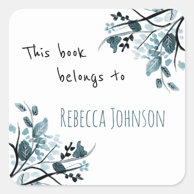 This book belongs to square sticker (Front)