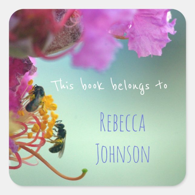 This book belongs to square sticker (Front)