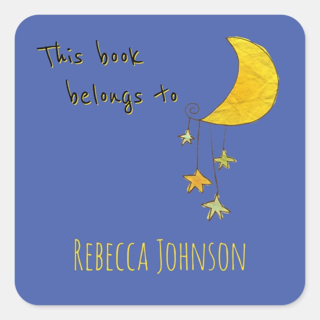 This book belongs to square sticker (Front)