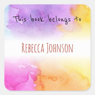 This book belongs to square sticker