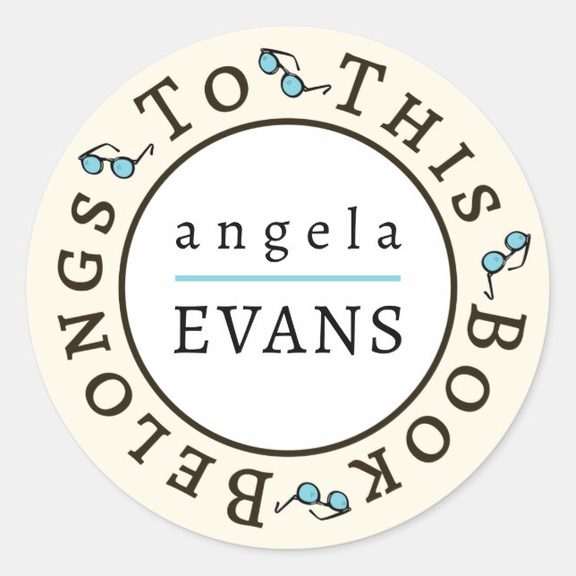 "This Book Belongs To" Sticker Template (Front)